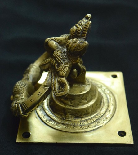 Devil Door Bell Brass Door Knocker Vintage Style Square Base Door Dec Item VR15 - Picture 4 of 9