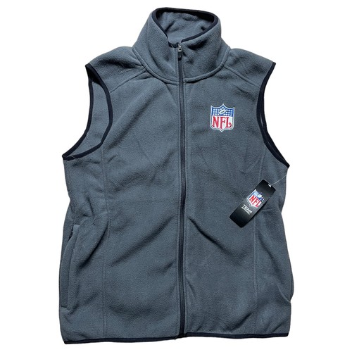 Neu NFL Weste Herren S grau Fleece MVME377F UVP 95$