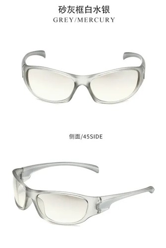 New Punk Y2K Sunglasses Women Goggle Luxury Brand Wrap Square Sun Glasses 2000'S - Picture 14 of 30