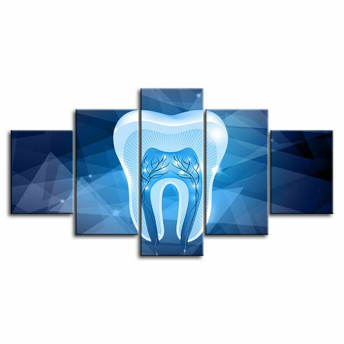 X-ray Tooth Dental Clinic Dentist Canvas Print Painting Wall Art Home Decor 5PCS - Picture 3 of 3