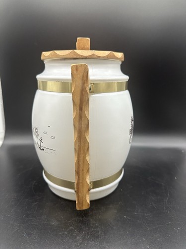 Rare White Vintage MCM Siestaware Nautical Snacks Jar - Picture 4 of 14