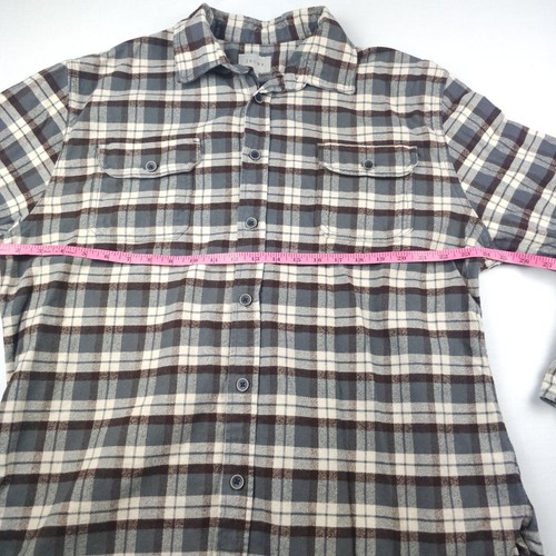 Mens Flannel Plaid Button Up Shirt Long Sleeve XL - Imagen 4 de 7