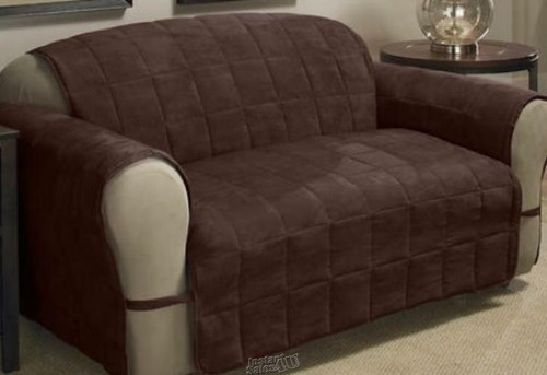 Ultimate-Furniture Loveseat Protector Chocolate 132X98 Quilted Pet Dog Cat - Picture 2 of 3