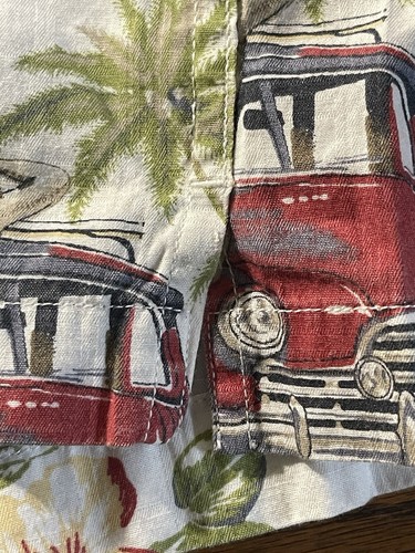 Men's Boca Classics short sleeve button up shirt, pin up pattern, size XL - Picture 9 of 12