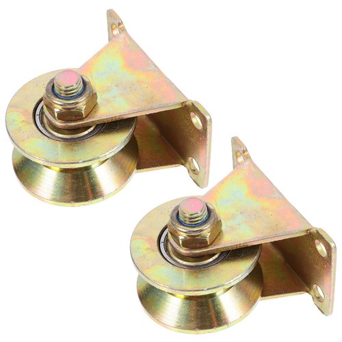 2 Pcs Poulie Chenille Roue Support Plafond pour soldes Suspension Chariot de Traction