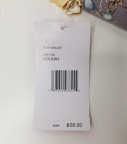 Betsey Johnson Klapp-GELDBÖRSE grau MULTI-Druck Xoleah Einzelhandel: $ 58 - Bild 8 von 8