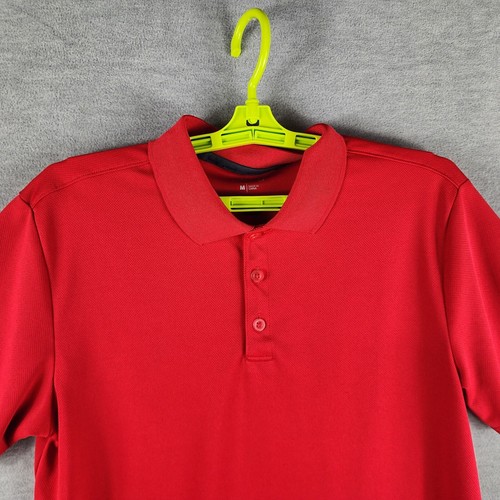 BCG Lot 3 Herren Golf Polo Medium Kurzarm Shirt Blau Rot Navy - Bild 6 von 24