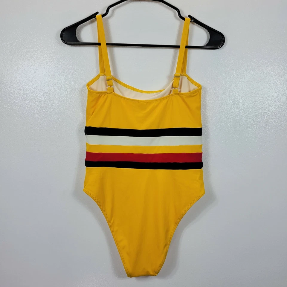Купальник цельный женский однотонный и полосатый X Re/done желтый Malibu размер маленький - Изображение 3 из 4