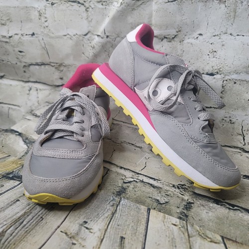Saucony Jazz Original Gray Womens Size 7 Sneaker Shoes 1044-277 Gray Pink White