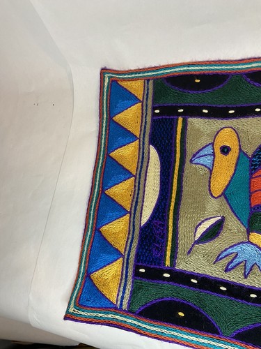4 Kaross African Embroidered Placemats Animals Folk Art - Picture 7 of 21
