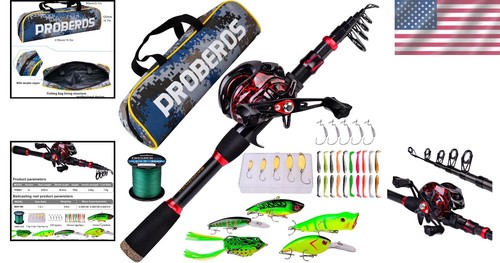 6.9ft Carbon Fiber Fishing Rod and Reel Combo for Saltwater & Freshwater Fishing - Picture 2 of 8