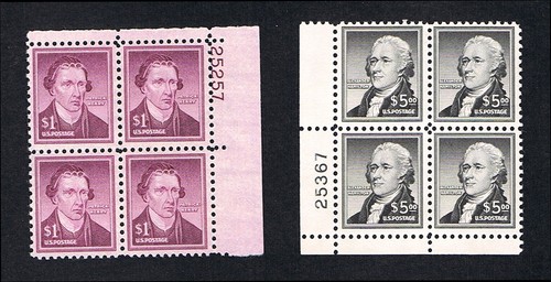 AUSSERGEWÖHNLICHER SCOTT #1052 #1053 POSTFRISCH MAKELLOS OG NH GROSSE PLATTENBLÖCKE MIT 4 BRIEFMARKEN