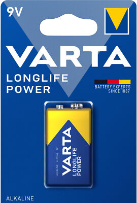 20 x Varta Longlife Power Alkaline 9V battery in 20 x 1 blister 4922