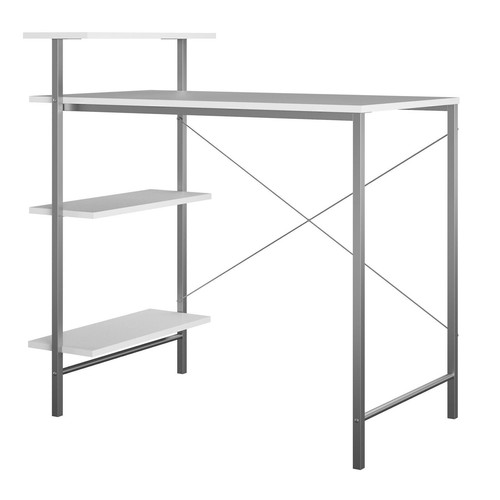 Side Storage Student Desk Spacious Give Your Perfect Spot Finish Homework White - Picture 7 of 7