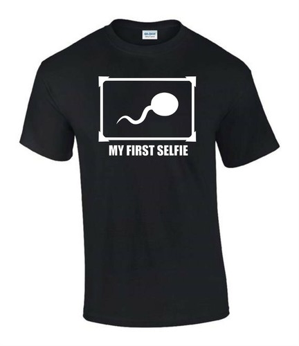 My First Selfie Sperm T-Shirt Funny Rude Men’s Lady's T-Shirt T0018 - Picture 3 of 7
