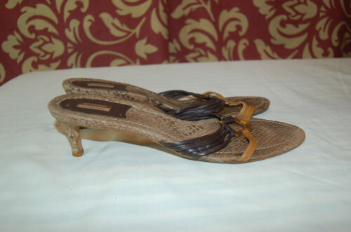 Zapatos SportMax Marrón Cuero de Serpiente Sin Cordones Tacón de Gatito Mujer 39 Hechos en Italia - Imagen 2 de 12