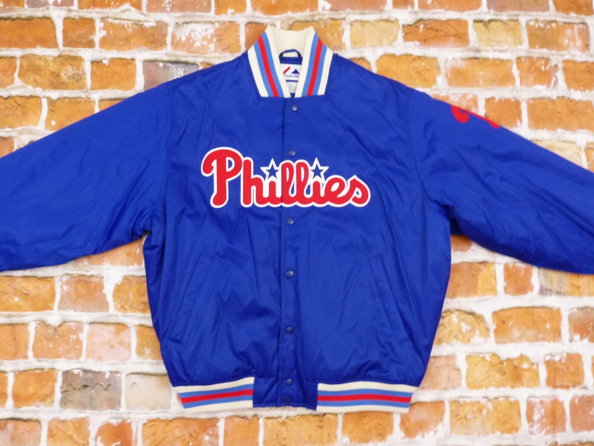 美品 Majestic MLB フィラデルフィア Phillies Jacket Mens Majestic Philadelphia Phillies B&T Triple Peak MLB