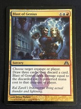 1x Foil Blast of Genius (55) Dragon's Maze LP MTG Magic the Gathering x1 MKE