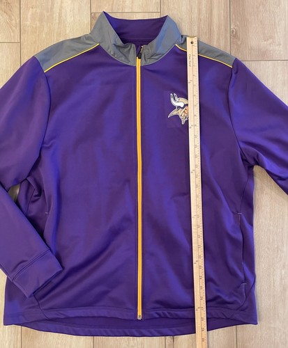 Minnesota Vikings-Majestic-Full Zip Track Style Jacket-Men's XL-Thermabase - Picture 5 of 9