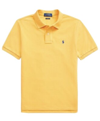 Polo Ralph Lauren Big Boys Size XL Yellow Basic Mesh Short Sleeve