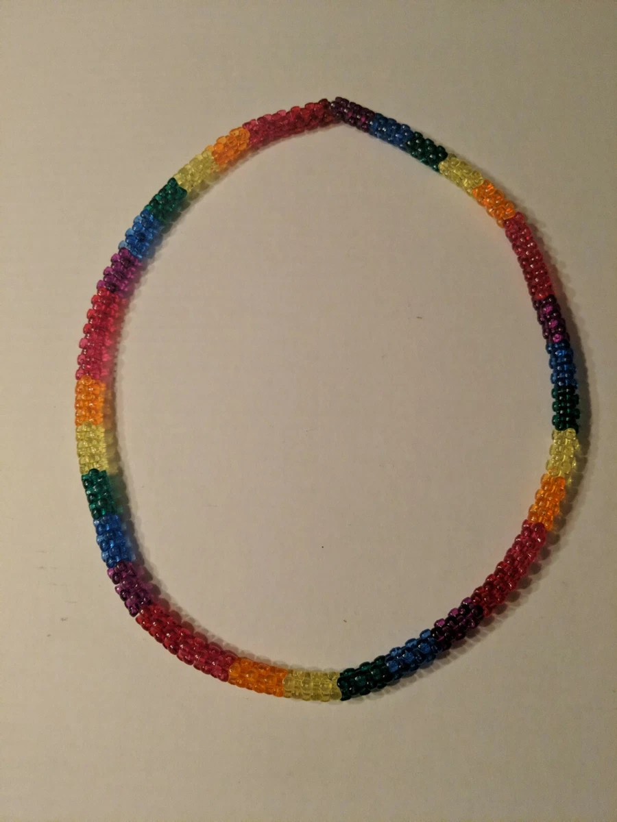 Elastic on sale beaded necklace