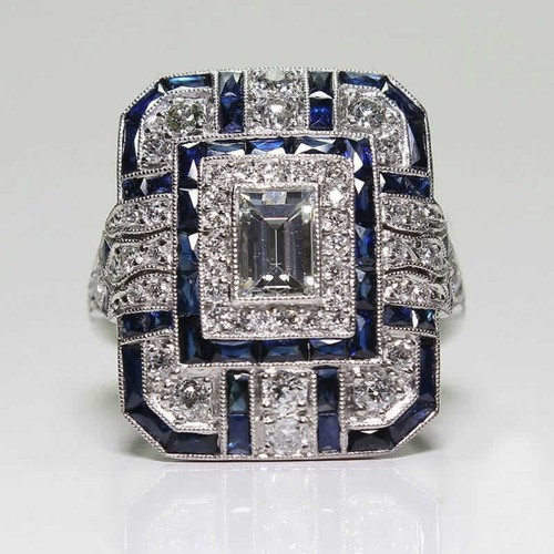 Jewelry Elegant Rings Cubic Zirconia Women Wedding Ring Size 5-12 - Bild 11 von 29