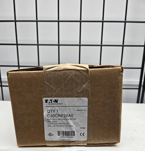 EATON C30CNE20A0 HELD LIGHTING CONTACTOR, OPEN, 2P, 2NO CONTACT, 30A, 120V