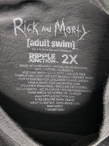Adult Swim Rick and Morty Mens T-Shirt Gray Size 2XL - Picture 4 of 6
