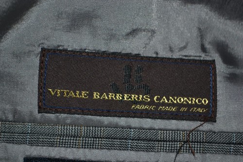 Hart Schaffner Marx Men Glen Check Vitale Barberis Canonico Suit Sz 44L Wst36x29 - Picture 9 of 11