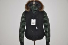 Moncler YOURI Fur-Trim Hooded Down  Feather Filled Bomber Jacket  Wool Vest