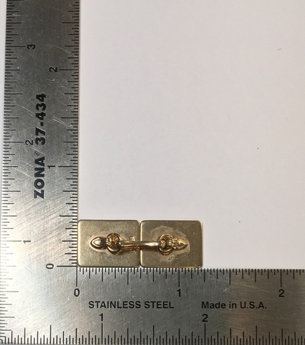 Vintage 14K Yellow Gold Cartier Rectangular Textured Cuff Links Engravable - Picture 7 of 7