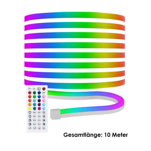 RGB Neon LED Stripe Streifen DC24V Flex Schlauch Lichtband Dimmbar Bluetooth APP - Bild 8 von 13