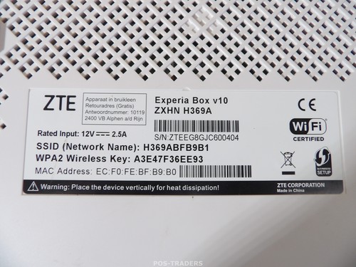 Routeur modem sans fil KPN Experia Box v10 ZXHN H369A 4 ports LAN - EXCL PSU - Photo 6/6