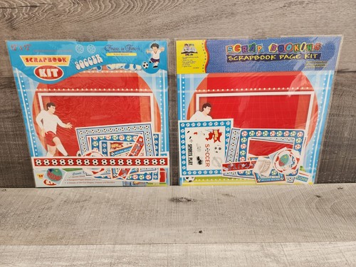 NEW Soccer Goal Sports Theme Page Kit NEW 12x12 Vintage LOT OF 2 #45 - Bild 1 von 8