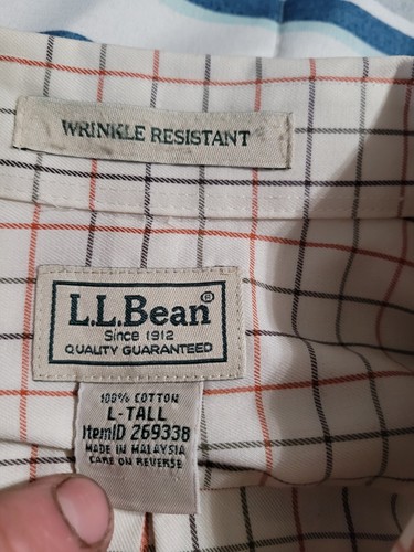 3 LL Bean Traditional Fit Mens Large Tall LT Button Up Long Sleeve Shirts L194 - Picture 21 of 24