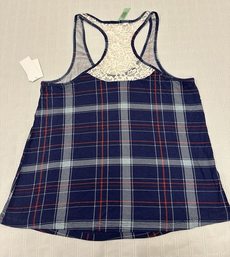 Honeydew Intimates Twilight Plaid Women’s Pajama Set Racer Back Lace Trim XL New - Picture 6 of 13