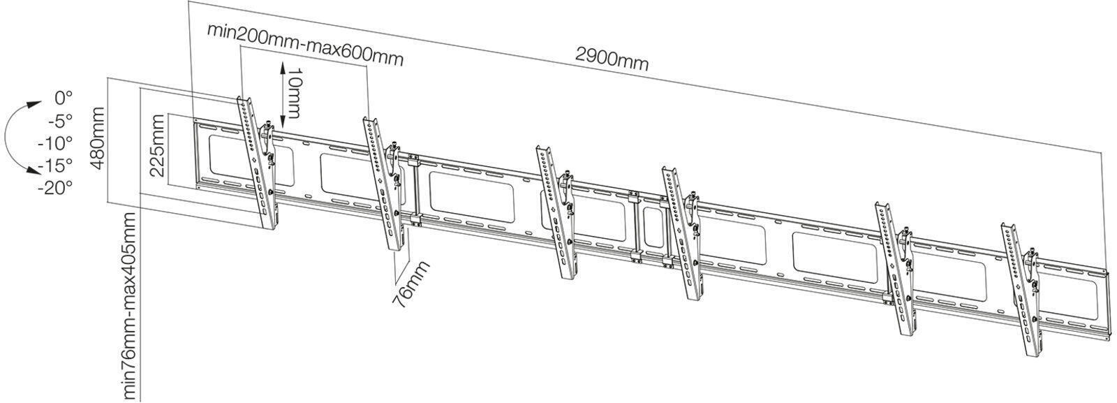 Thumbnail - Neomounts Ns-wmb300black Menuboard Dreifach Display Wandhalterung