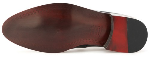 Zapatos de vestir Oxford Firenze Atelier hechos a mano de cuero negro con cordones enteros - Imagen 8 de 11