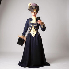 Riding Habit Georgian costume madam pompadour concours d  elgance in hand outfit