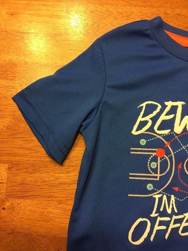 NWT Champion Authentic Kid's Blue Short Sleeve Dri-Fit Athletic Shirt - Size 4 - Picture 4 of 12