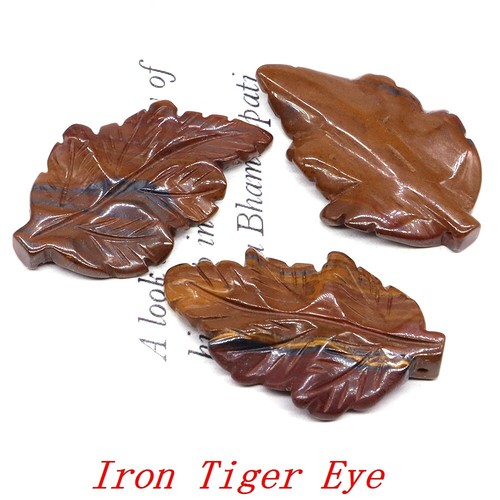 Mini Leaves Figurine Natural Stone Crystal Healing Gemstone Accessories 1PCS - Picture 22 of 41