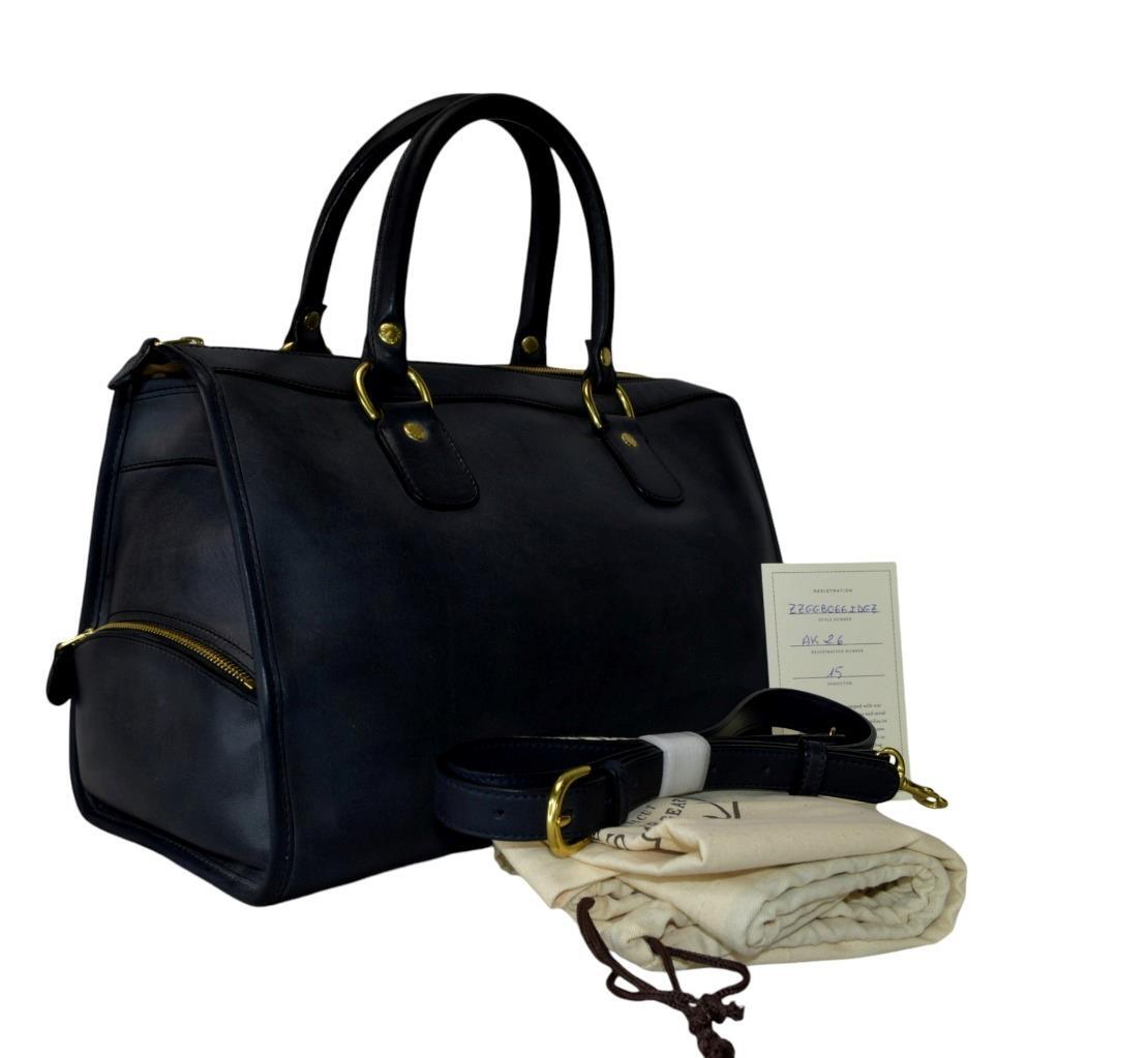 Ghurka グルカ No.66 ROVER NWT $1795 Ghurka Italian-Made No. 66 ROVER Bag Dark Blue