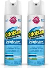(2PACK) OdoBan Disinfectant - Fabric and Air Freshener - 14.6oz - Fresh Linen