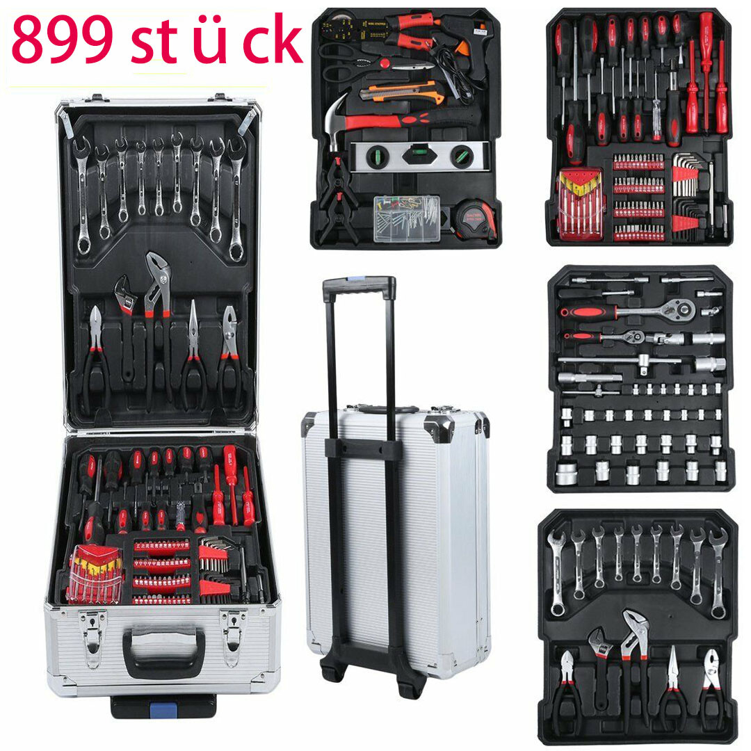 899 Tlg Alu-Werkzeugkoffer Mit Werkzeug Werkzeugkasten Werkzeugset rV 899 Tlg Alu-Werkzeugkoffer Mit Werkzeug Werkzeugkasten Werkzeugset rV