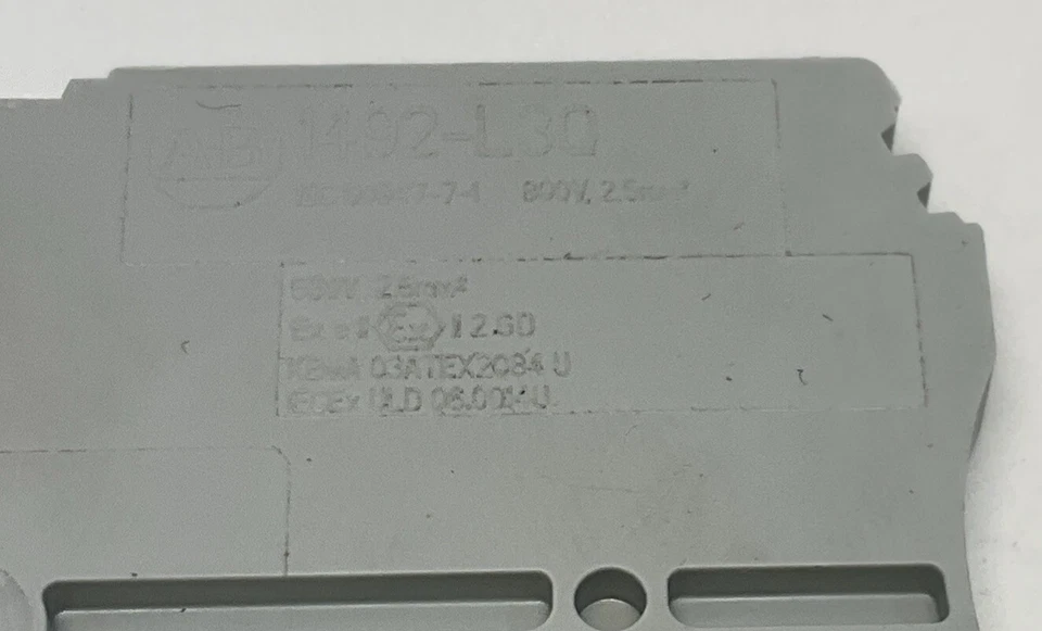 Allen Bradley 1492-L3Q 5-Pack Grey DIN Mount Terminal Block - Image 4 of 4