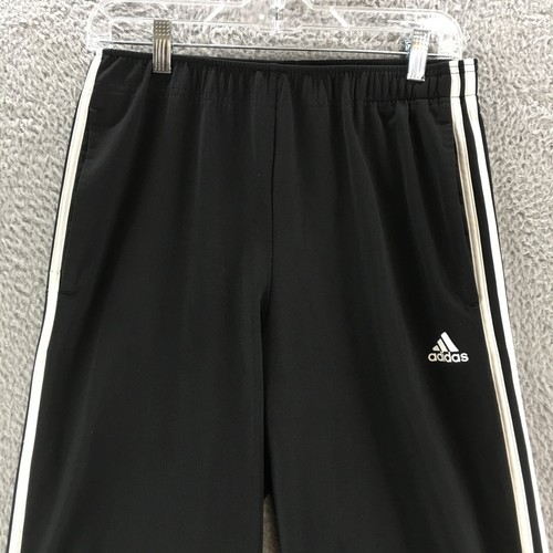 Adidas Sweat Pants Mens 29 in. Black Mid Rise Elastic Waist Band Stretchable - Picture 2 of 14