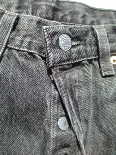 Vintage Levis 501 Jeans Womens Black W30 L31 Made In USA 6501 Button Fly 1996 - Imagen 5 de 14