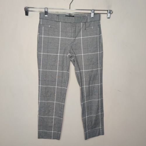 Banana Republic Sloan Skinny Ankle Pants Size 6 Houndstooth Plaid Stretch