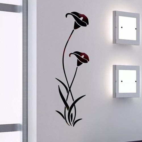 3D Mirror Flower Art Wall Sticker Removable Acrylic Mural Decal Home Room - Picture 13 of 17