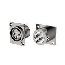 VIBORG CF203R Pure Copper Rhodium Plated 3pin Female Panel Socket XLR Plug